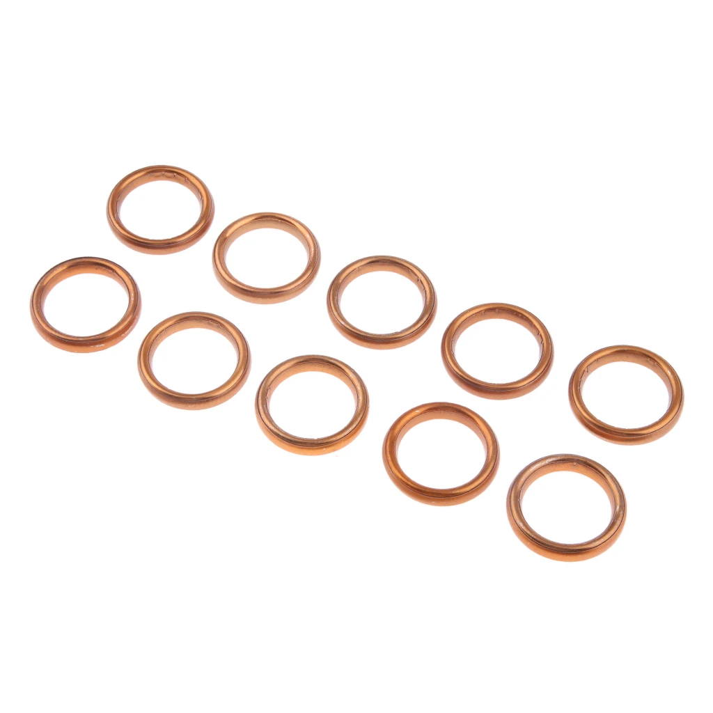 10x Motorcycle Exhaust Muffler Pipe Gaskets For Jialing JH70  CG125 250