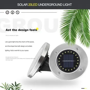 

Solar Powered Ground Light Waterproof Garden Pathway Deck Lights With 8/12/16/20 LED Lamp for Home Yard Driveway Lawn Road
