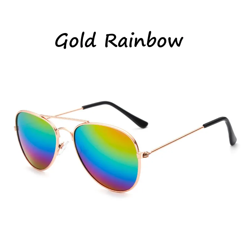 rainbow AOXUE/новые модные солнцезащитные очки Piolt для мальчиков, Детские зеркальные солнцезащитные очки, фирменный дизайн, защитные очки для девочек, очки Gafas UV400 - Цвет линз: rainbow