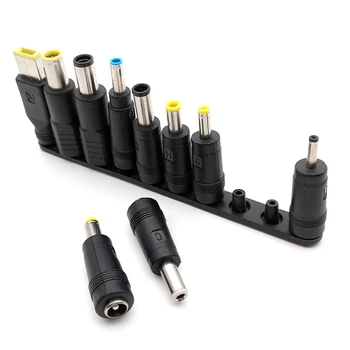 

10Pcs/set Universal for Notebook Laptop DC Power Charger Supply Adapter Tips Connector Jack to Plug Charging