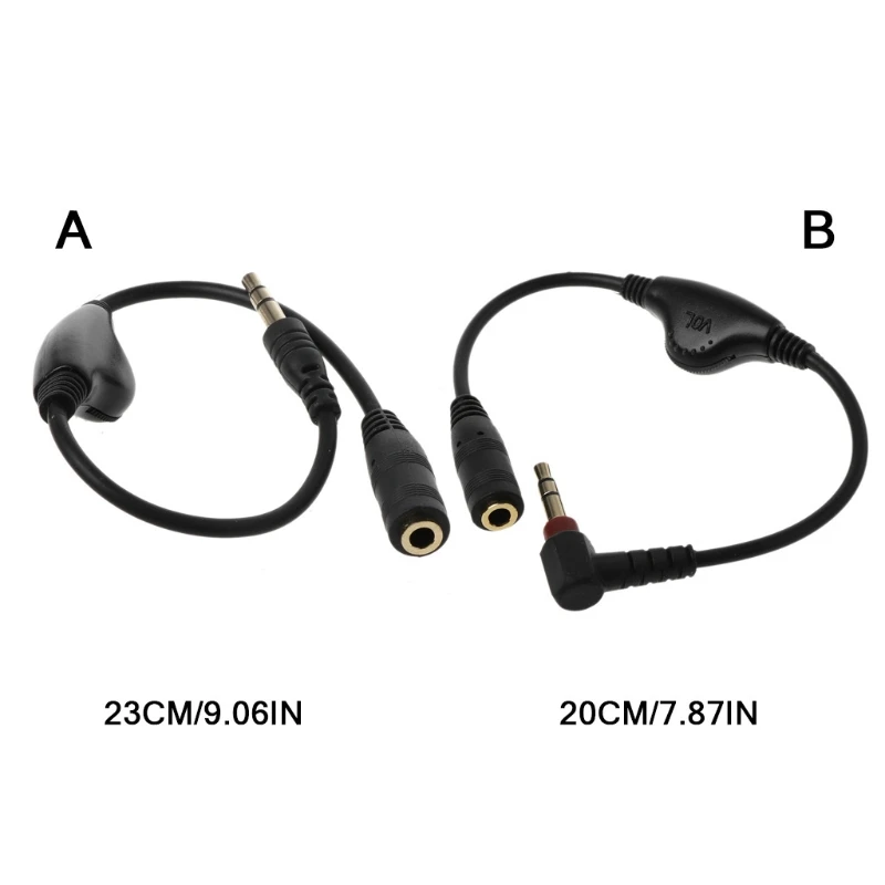 

3.5mm Jack AUX Male to Female Adapter Extension Cable Audio Stereo Cord with Volume Control Earphone Headphone Wire