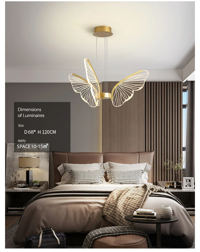 bubble chandelier Light luxury Nordic net red butterfly master bedroom chandelier dining room chandelier dining room atmosphere creative simpleneW wayfair chandeliers