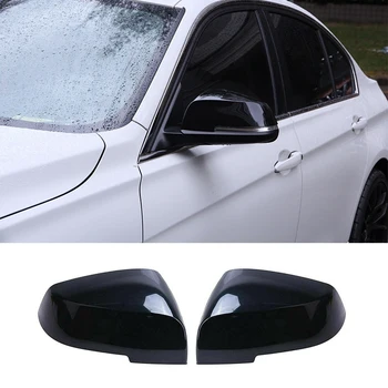 

Car RearView Mirror Cover Trim Rearview Wing Mirror Case Cover for BM-W 1/2/3/4 Series F30/F35/F31/F32 Black