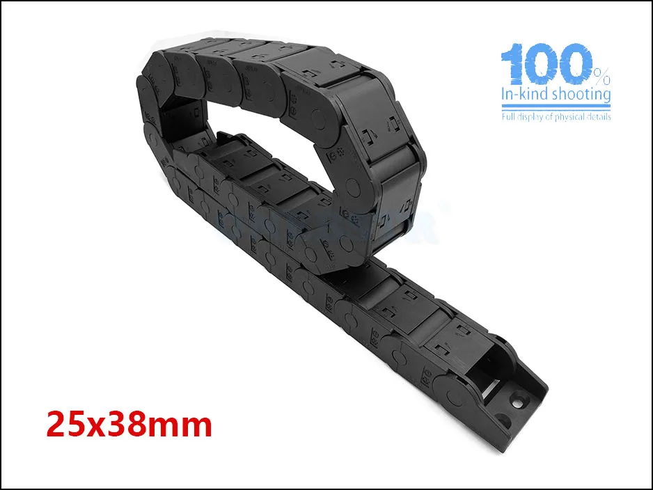 JFLO 1Meter 25x25 25x38 25x57 25x77mm Drag chain Wire Carrier cable Sealing both side open Protection Towline Free shipping 16