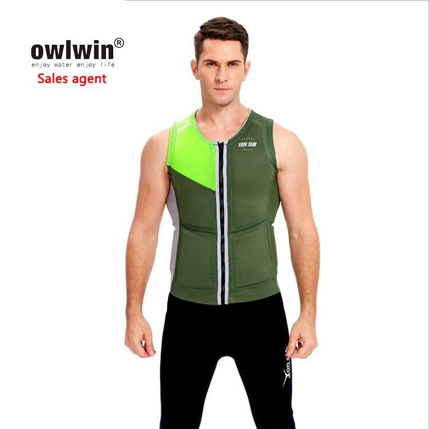 

Neoprene surfing kayak life jacket vest adult water skiing sailing men anti collision snorkeling life vests for swimming boating