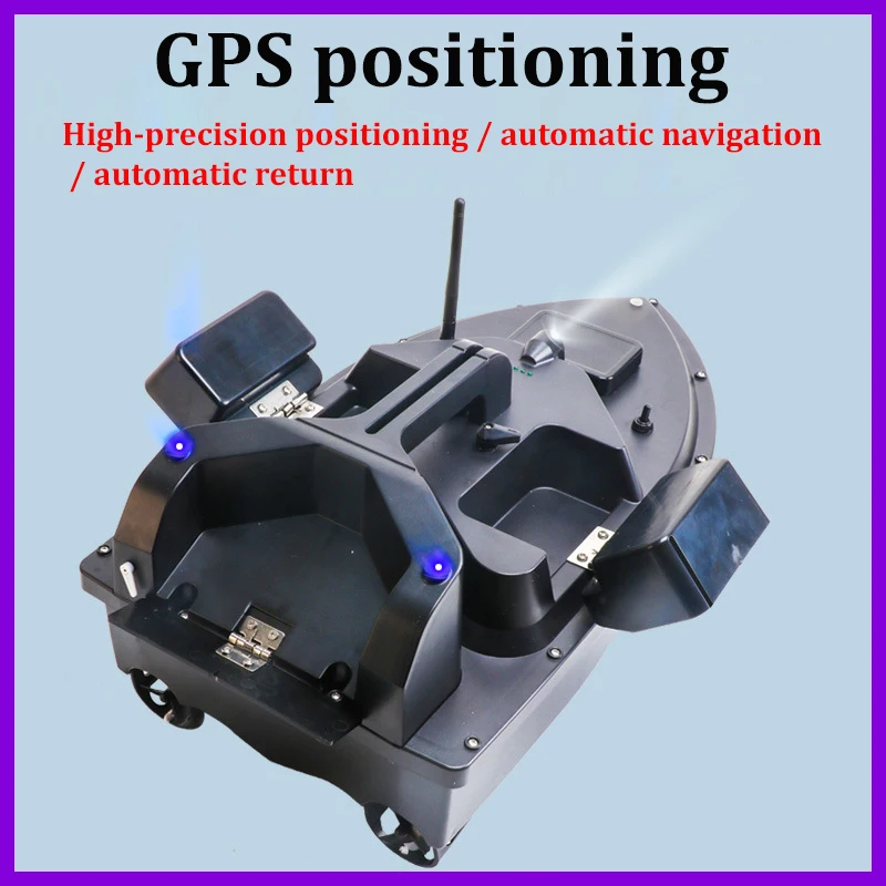 GPS RC Bait Boat fish finder Boats 3 Hoppers Night Light Fishing Ship Smart One-Key Return 40 Fishing Spots Multi-function 5