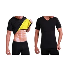 HIRIGIN мужской спортивный неопреновый жилет Сауна Ультра тонкая спортивная рубашка формирователь тела корсет для похудения Мужская формирующая футболка с короткими рукавами