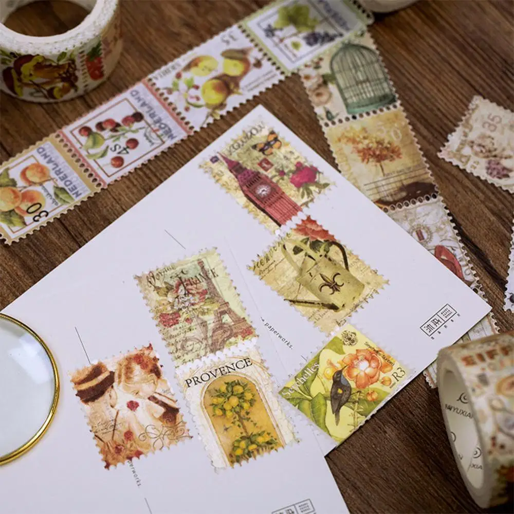 Набор милых карманных наклеек в виде растений и грибов для скрапбукинга