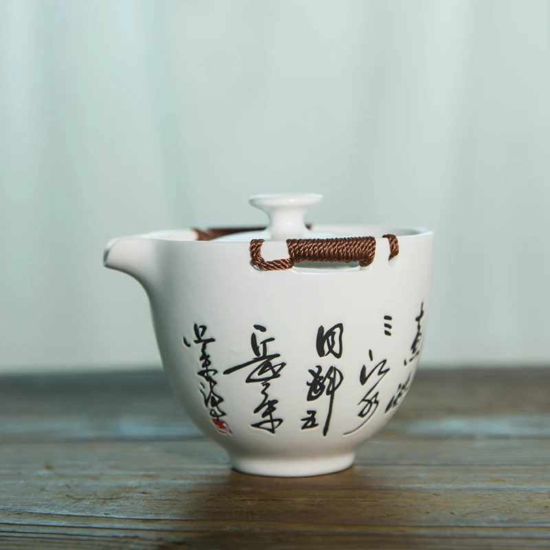 Чайная чаша Gaiwan, 190 мл, ручная роспись, чайная посуда, контейнер, мастер-чашка, керамическая чайная супница, посуда для напитков, чайный горшок, чашки, украшения, ремесла - Цвет: D Style