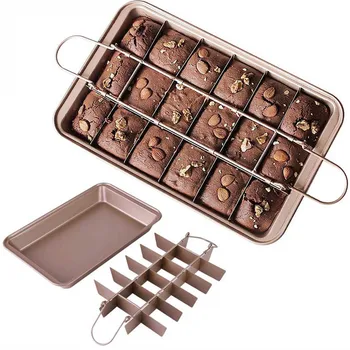 

Non-Stick Bakeware Brownie Bar Baking Pan Cheesecake Cupcake Pan Carbon Steel Bakeware Chocolate Cake Mold for Oven Baking