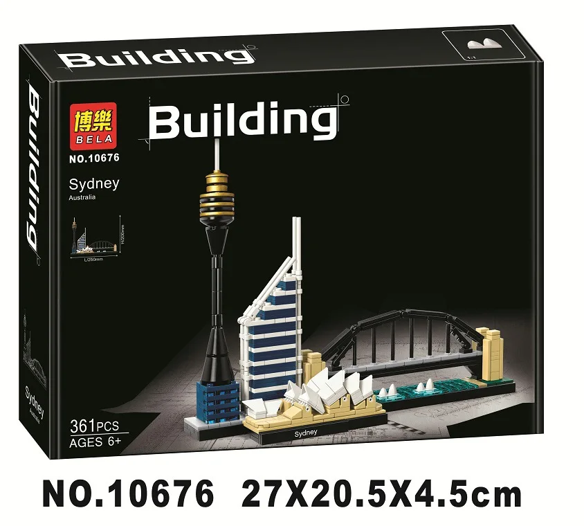 Beste 2018 nieuwe BELA 10676 Architectuur Sydney Skyline Bouwstenen Sets Compatibel Legoinglys Stad Bricks Classic Model Kinderen Speelgoed