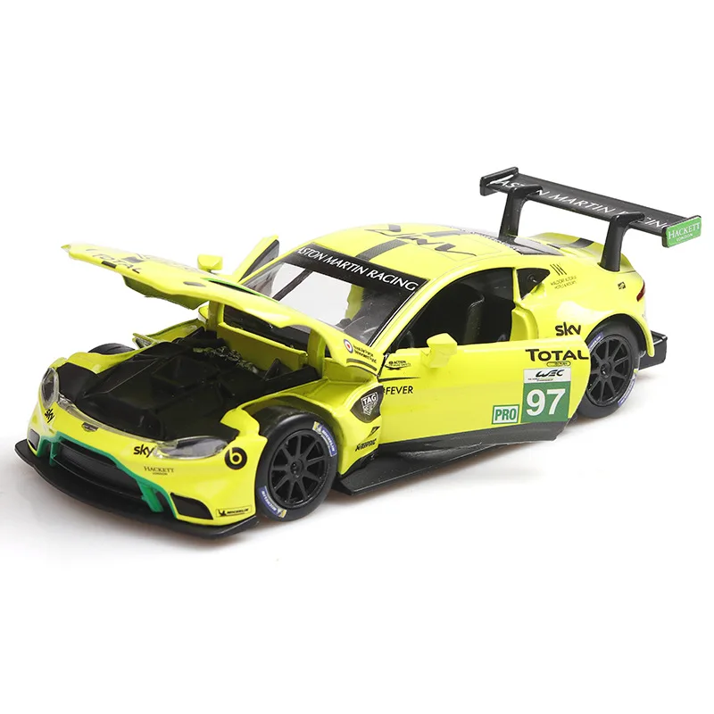 

1:32 Aston Martin Le Mans Racing Alloy Car Model Sound and Light Sports Car collection gift pull-back vehicle
