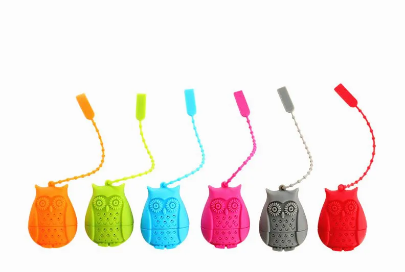 

Creative Cute Owl Tea Strainer Tea Bags Food Grade Silicone loose-leaf Tea Infuser Filter Diffuser Fun Cartoon Tea Accessories