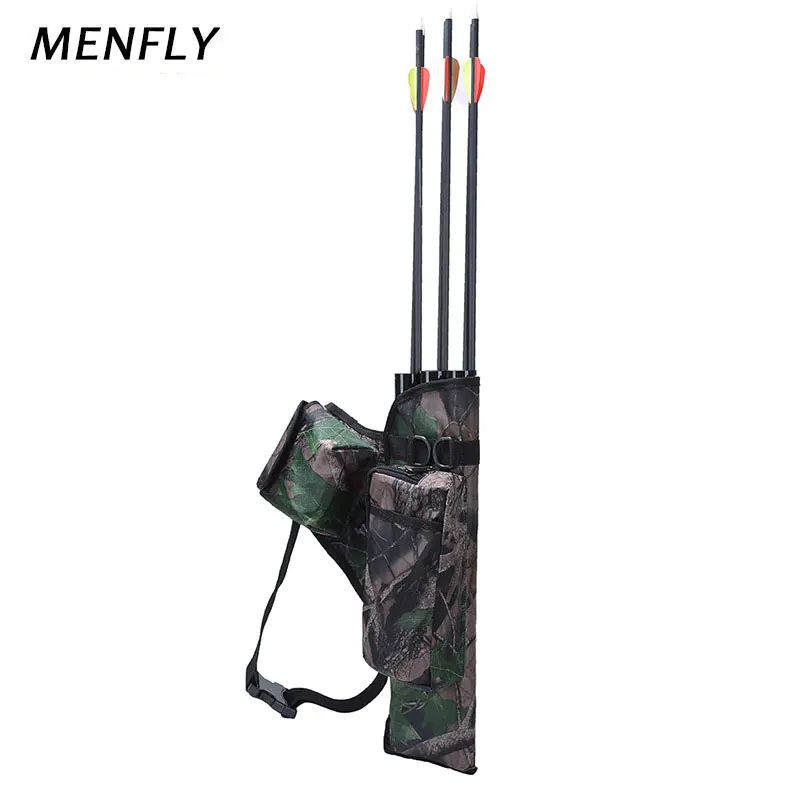 

MENFLY Shooting Athletic Waist Hanging Camouflage Quiver Male Female Target Shooting Practice Archery Three-tube Hunting Quivers
