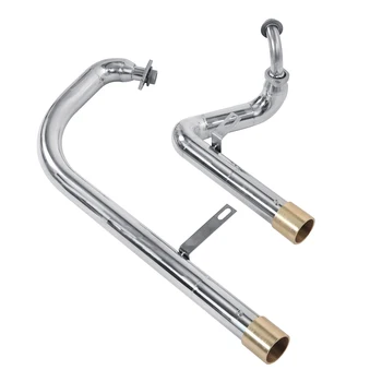 

New Stainless Steel 2pcs Motorcycle Full Exhaust System Pipes & Silencers Short Pipes For Yamaha Virago / V star XV125 XV250