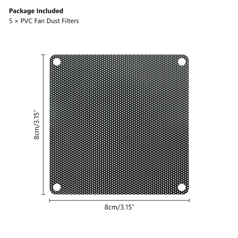 8cm 9cm 12cm 14cm Black Square Fan Filter PC computer mesh dustproof case cover 80 90 120 140mm Fan Dust Filter Cooler