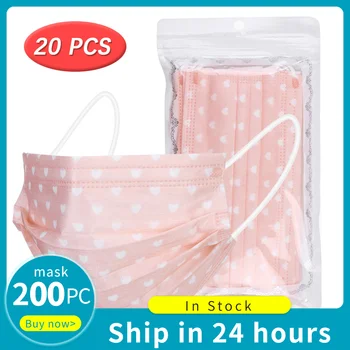 

10-200pcs One time Disposable Drawings Face Mask Half Face Adult Spain Mascarillas Para El Rostro Mascarilla Tela Masque