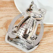 4 шт./лот нержавеющая сталь милый висячий лягушка чай листовой диффузор ситечко для заварки травяной фильтр для специй