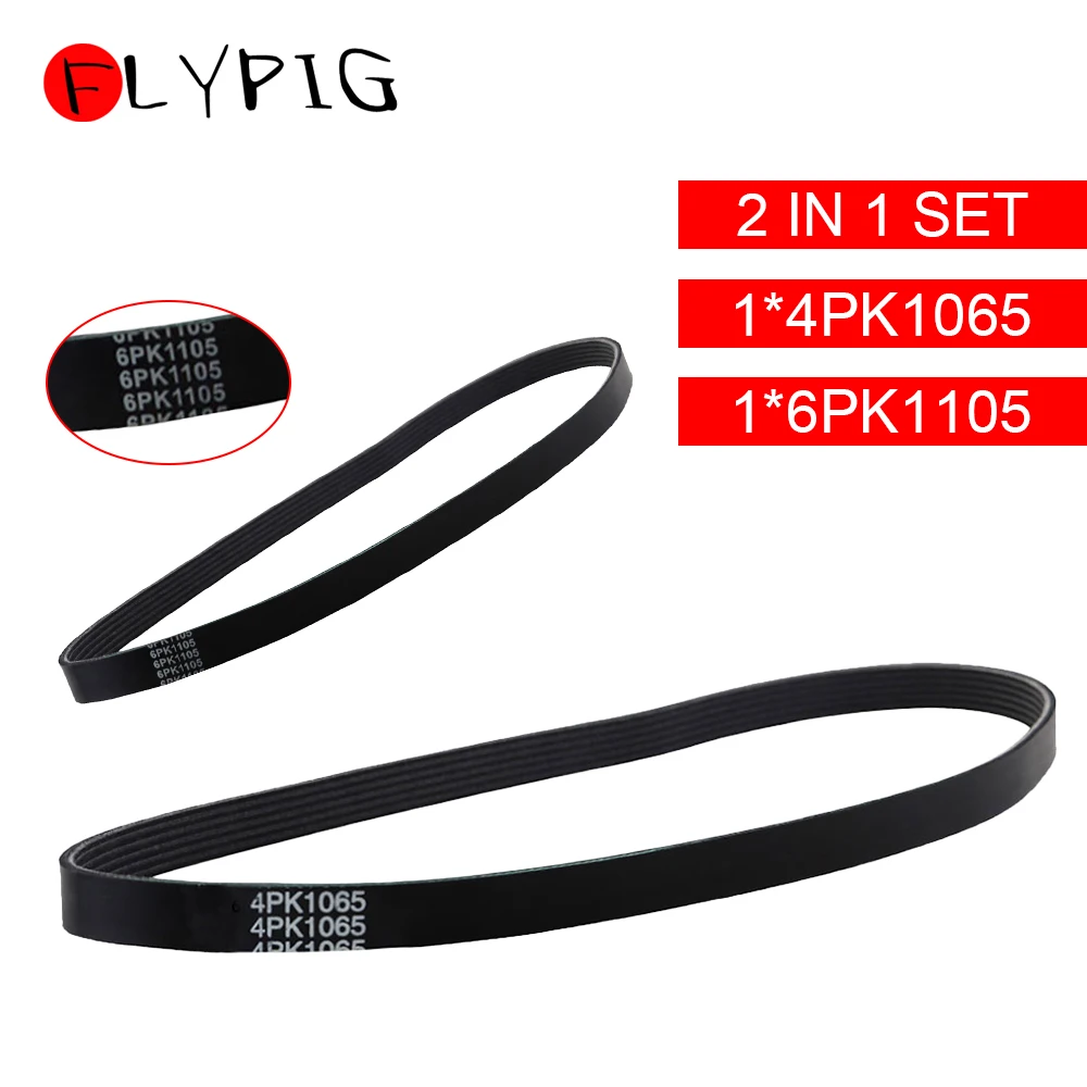 2pcs OEM BELT SET 1998 2002 For Honda 2.3 Accord ALTERNATOR/AC AND POWER STEERING 4PK1065