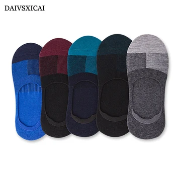 

5Pairs/lot=10pieces Socks Summer Mens Business Invisible Socks Man Cotton Silicone Non-Slip Male Boat Socks