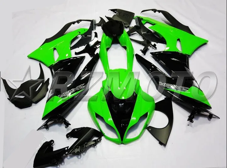 

Injection New ABS Full Fairings kit Fit for Kawasaki Ninja ZX6R 2009 2010 2011 2012 ZX-6R 09 10 11 12 Body set Green black