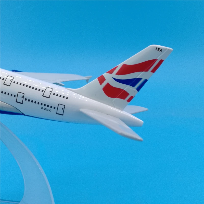 1:400 масштаб самолета 16 см British Airways Airbus A380 металлический самолет Модель Коллекционная украшение Подарочная модель игрушки
