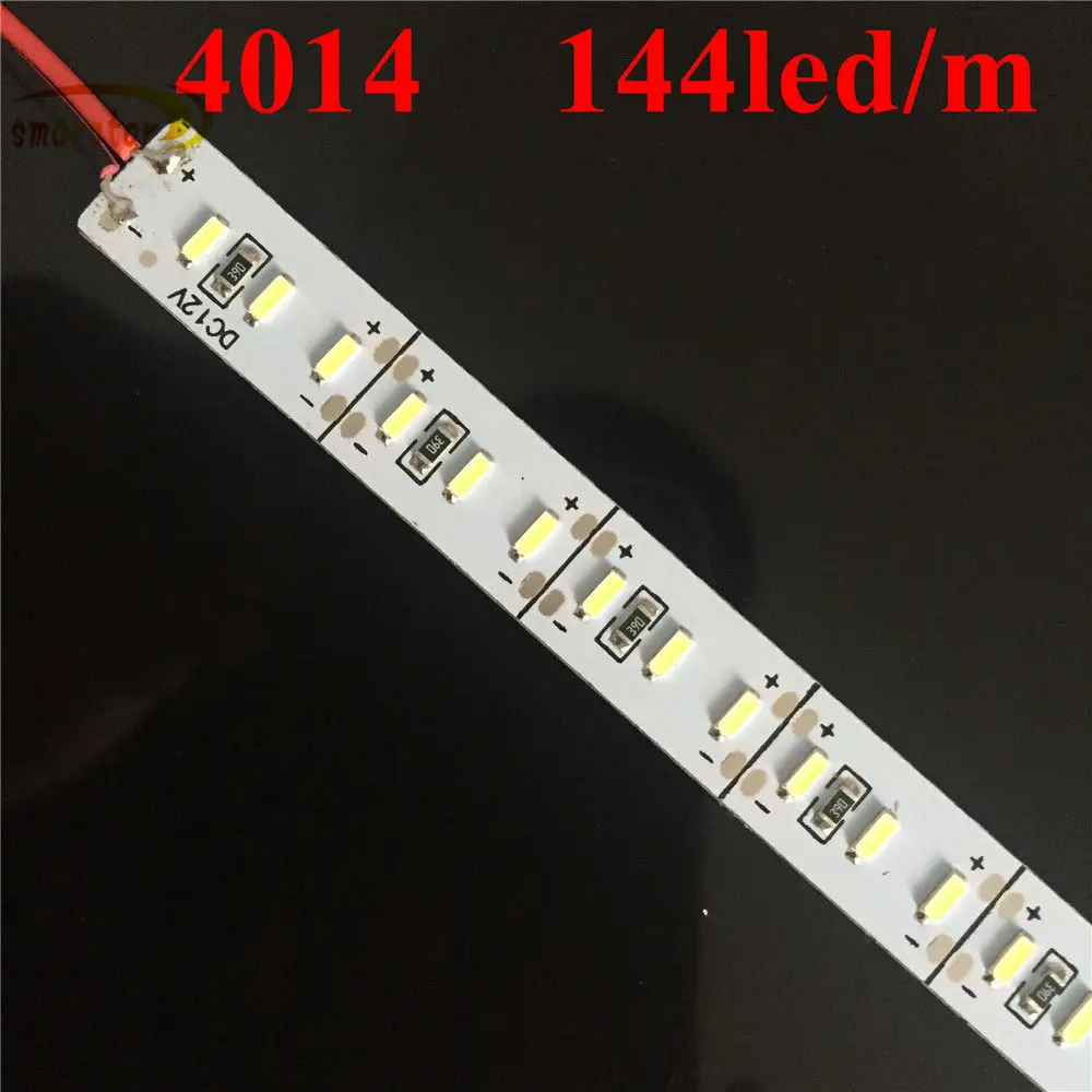 Smarstar 12V 0,5 m 4014 Жесткая светодиодная лента, жесткий светодиодный бар, светодиодная индикаторная лампа 144 светодиодный/м светодиодный свет для ювелирных изделий, счетчик освещения