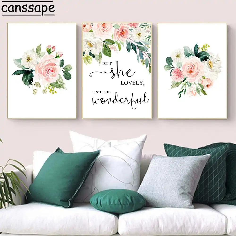 nursery floral wall art