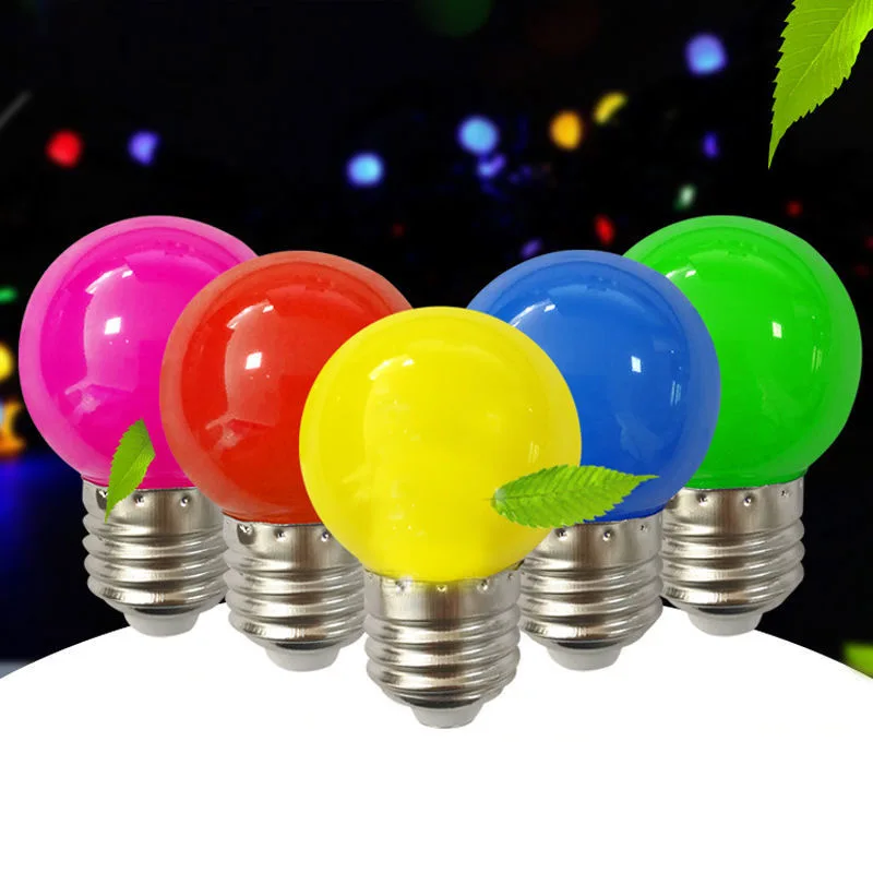 

5PCS Colorful E27 B22 1W 2W 3W 5W 220V Red Blue Green White Yellow Warm RGB Blubs Energy Saving LED Golf Ball Light Globe Lamp