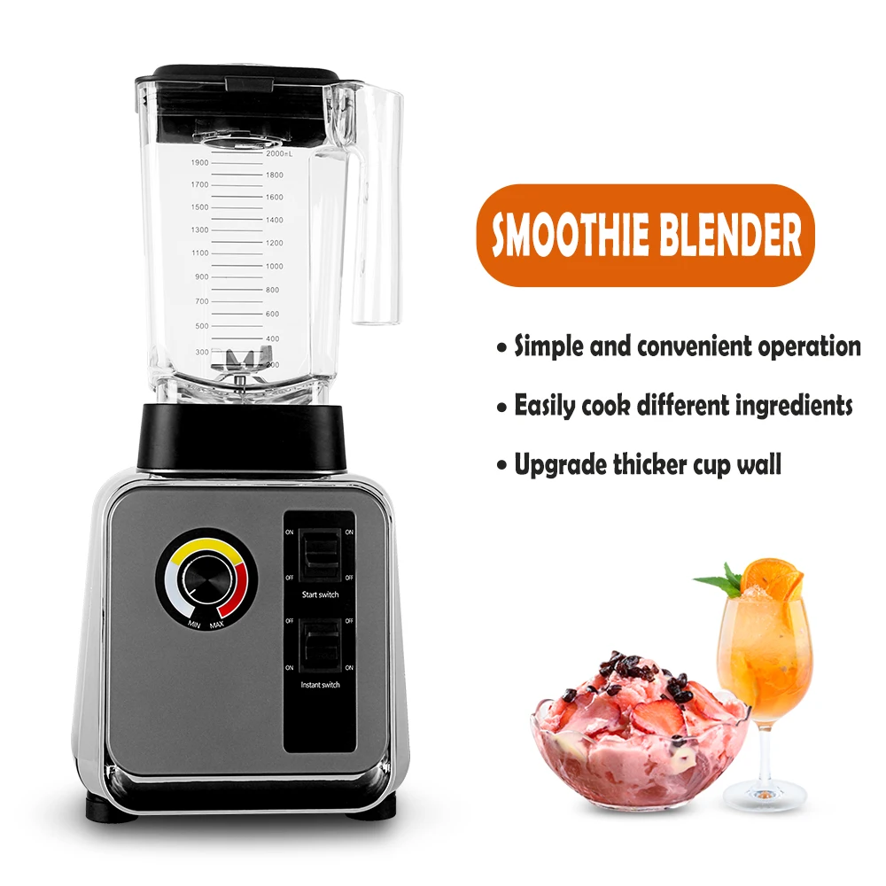 ITOP 2L Blender Mixer Juicer High Power Food Processor Ice Smoothie Bar Fruit Blender With Stirring Bar 1800W Simply Operation new product laboratory miniature magnetic stirrer mixer 85 1 start up speed range 0 1600 rpm stirring power 25w 110v 220v