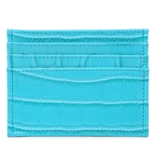  Customized Crocodile Card Holder Fashion Women Slim Credit Card Wallet Business Pocket Card Purse 
