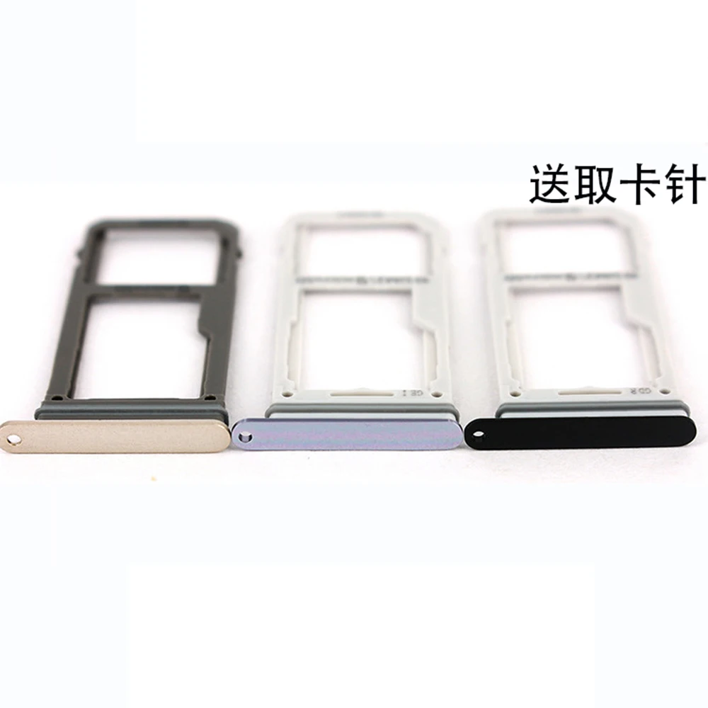 SIM Card Tray + Micro SD Tray for Galaxy S8 ipartsbuy sim card tray micro sd card tray for galaxy tab a 10 5 inch t595 4g version