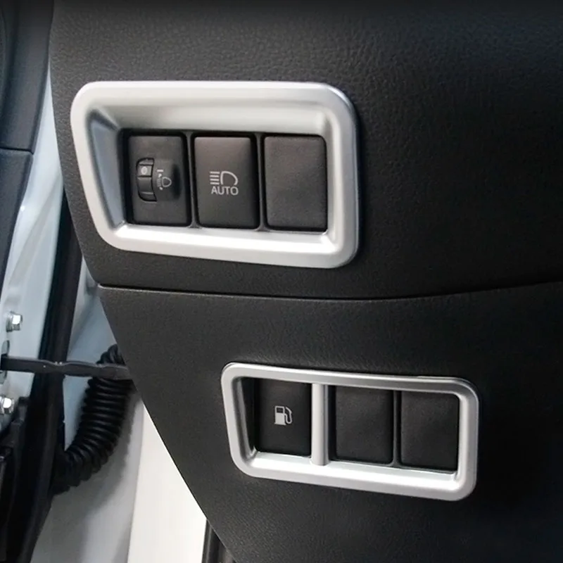 Для Toyota C-HR CHR автомобильный передний выключатель света декоративная рамка отделка ABS автомобильный Стайлинг аксессуар - Название цвета: Matte Silver