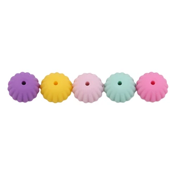 

Pumpkin Silicone Beads Teething Baby Teether DIY Toy Baby Shower Gift Necklace Pacifier Chain