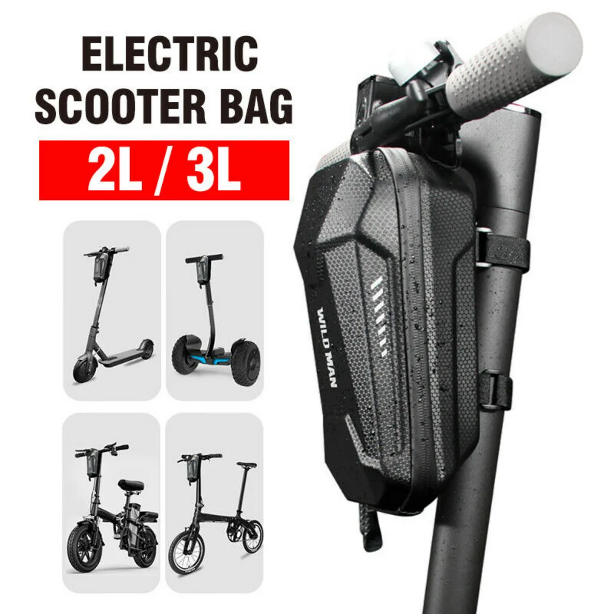 Wheel Up EVA Hard Shell Electric Scooter Bag for Xiaomi M365 Ninebot ES1/2/3/4