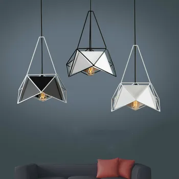 

Geometric pendant lamp Simple Creative Art Bar Restaurant Hotel Europe Modern style pendant lamp living room pendant home decor