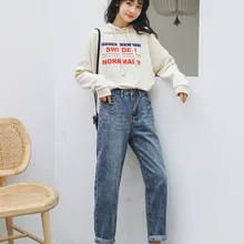 GUUZYUVIZ винтажные джинсы женские Джинсы бойфренда для женщин Высокая талия плюс размер джинсовые брюки женские женские джинсы