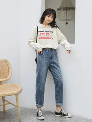 GUUZYUVIZ винтажные джинсы женские Джинсы бойфренда для женщин Высокая талия плюс размер джинсовые брюки женские 2019 женские джинсы