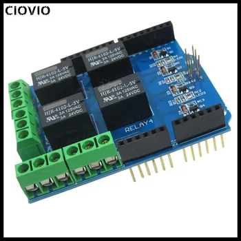

CIOVIO2PCS 4 channel 5v relay shield module, Four channel relay control board relay expansion board for arduino UNO R3 mega 2560