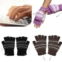 1 пара теплых нагревательных перчаток с Usb, тепловые грелки для рук, электрогрелки, перчатки с пятью пальцами для набора текста, разные цвета на выбор