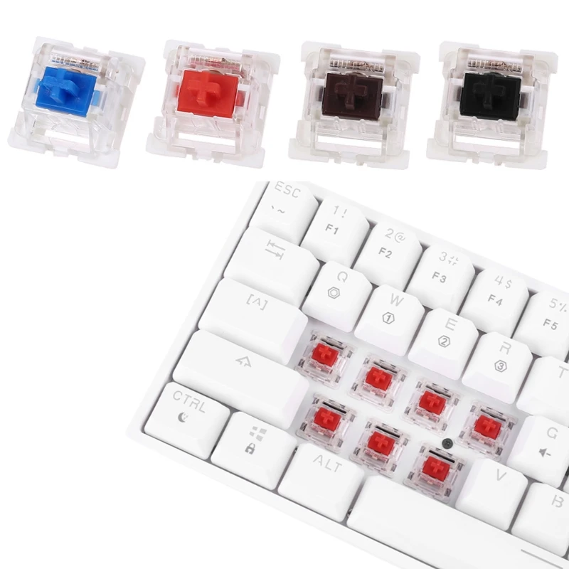 Outemu-3 핀 스위치 블랙 레드 브라운 블루 SMD LED 스위치, 기계식 키보드 교체용 체리 MX 게이트론 diy용