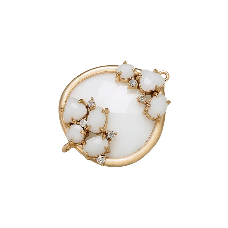 ZHUKOU высокое качество в форме сердца коннекторы с кристаллами для женщин ожерелье браслет серьги ювелирные аксессуары Модель: VS415