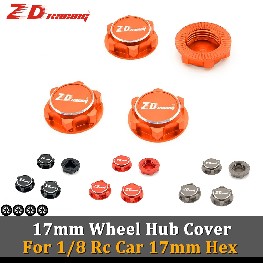 Zd Racing 4pcs Aluminium Wheel Hub Cover 17mm Hex Nut Dust Proof Upgrade Part for RC 1:8 Model Car HSP Axial HPI Traxxas Himoto | Игрушки и