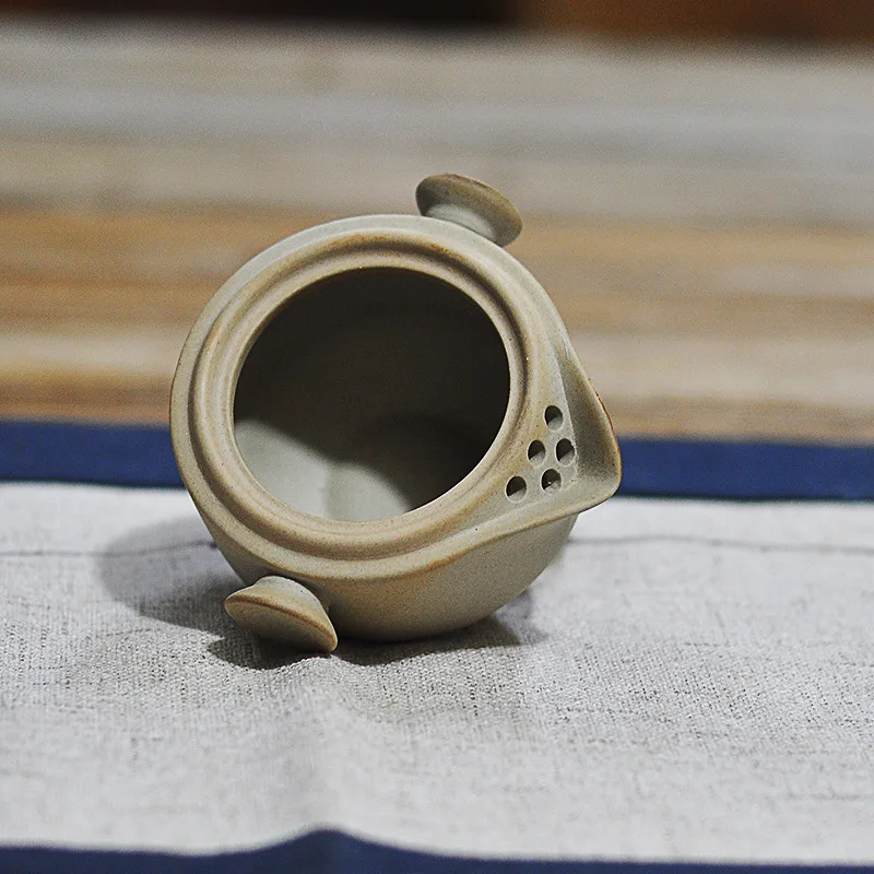 Simple rough pottery express cup one pot one cup person Japanese travel portable office kungfu tea set teapot