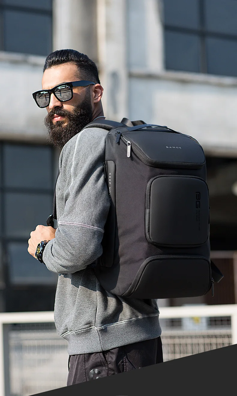 BANGE Fashion New Style Large Capacity USB Charging Backpack 
