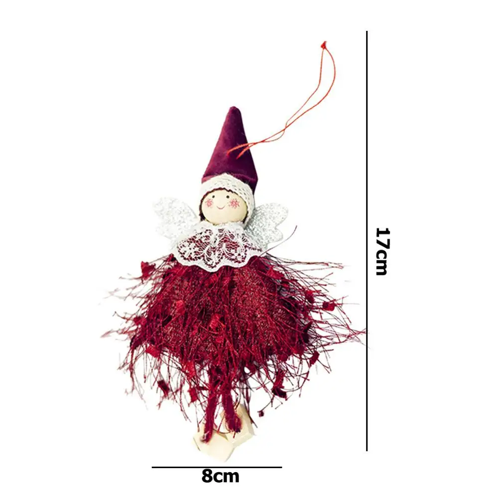 Креативный кавайный Рождественский ангел, девушка, лыжная подвеска, рождественская елка, украшение для дома, рождественские милые куклы, вечерние украшения, детский подарок - Цвет: J