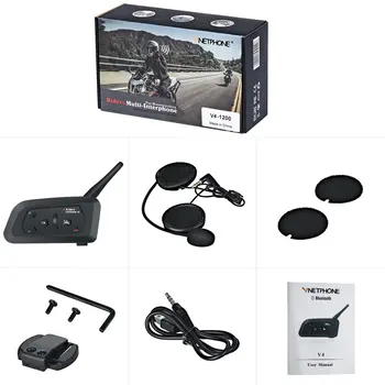 

V4 Motorcycle Helmet Professional walkie talkie Intercom Headset Full Duplex