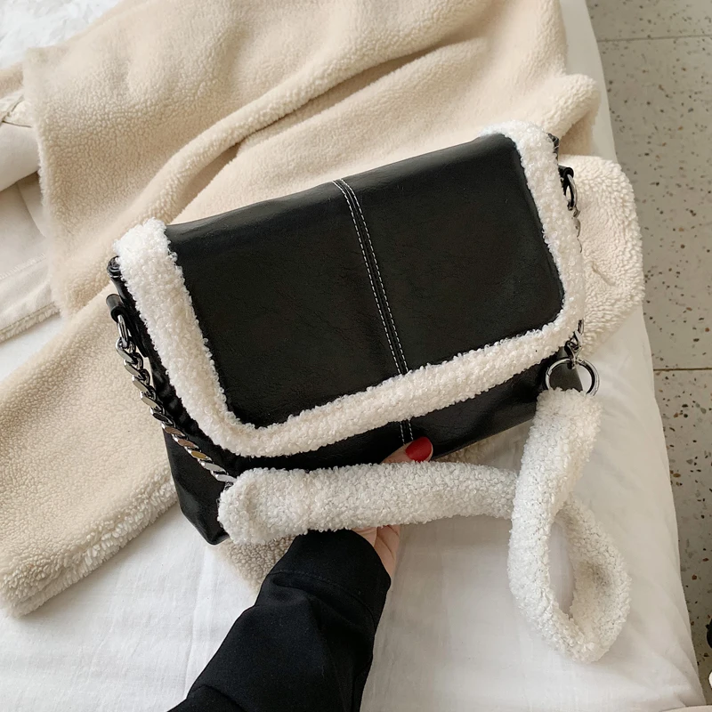 iVog New Arrival Everyday Ladies Small Messenger Crossbody Handbag gg Fur Fashion Hand Bags for Women