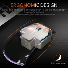 Цветной светильник 2,4 ГГц 1200 dpi оптическая беспроводная мышь игровая компьютерная мышь для ноутбука 10 М беспроводная дальность передачи