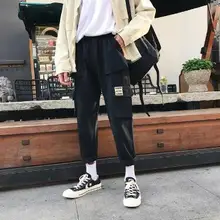 Мужские Винтажные карго Брюки мужские s хип-хоп хаки карманы джоггеры брюки мужские корейские модные спортивные штаны зимние комбинезоны